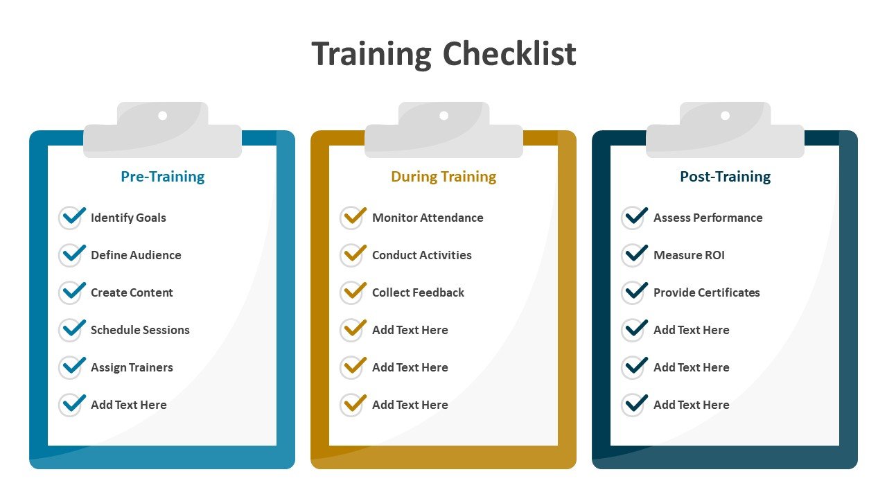 Training Checklist